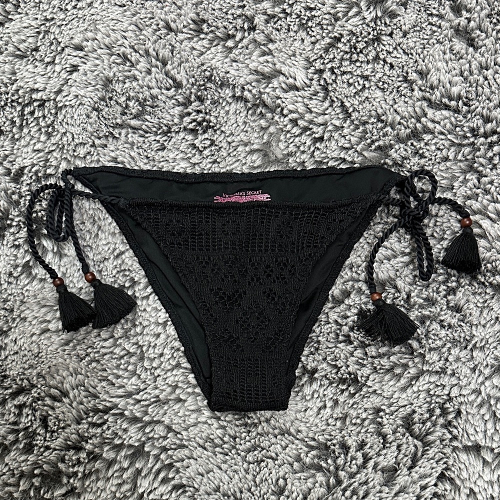 Victoria's Secret Black Tassel Bikini Bottom
